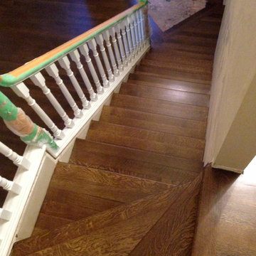 3 1/4" rift an quartered white oak, Bona stain and Mega satin finish
