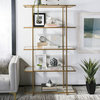 Halo 5 Tier Etagere/ Bookcase Gold/ Clear