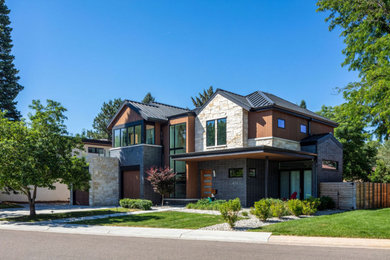 Modern house exterior in Denver.