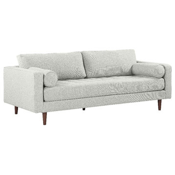 TOV Furniture Cave Beige Tweed Upholstered Sofa