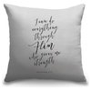 "Philippians 4:13 - Scripture Art in Black and White" Pillow 18"x18"
