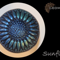 Designer Kitchen Knob (Sunflower Blue) - Cabinet And Drawer Handle Pulls