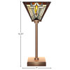 Luna 1-Light Table Lamp, New Age Brass/Square Tahoe Art