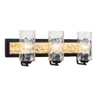 Varaluz Black Betty 3-Lt Bath - Carbon/French Gold-361543