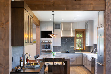 Inspiration for a rustic kitchen remodel in Other