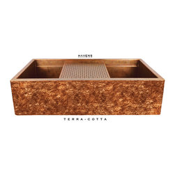 Terra-Cotta Farmhouse Apron Patina - Kitchen Sinks