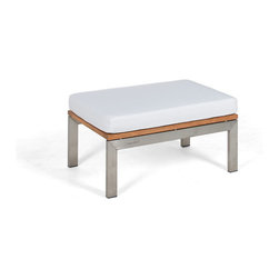 Wintons Teak Abacus SS Ottoman - Outdoor Lounge Furniture