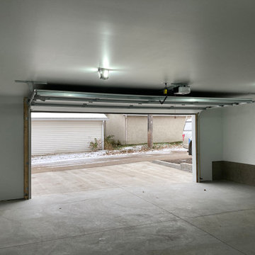 Finished Garage interior looking out