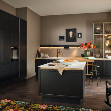 moderne Landhausoptik - Lugano Lack Schwarz Softmatt