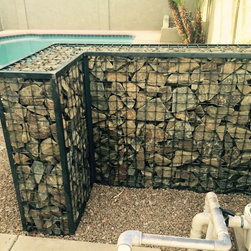 Gabion Pool Renovation - Garden Statues And Yard Art