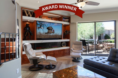 Example of a family room design in Phoenix