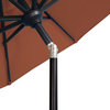Catalina 9' Octagon Push Button Tilt Umbrella, Black/Sunbrella Fabric