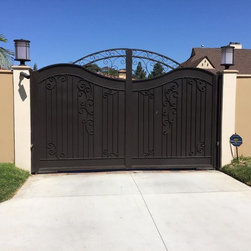 Custom Decorative Steel Driveway Gate - Home Fencing And Gates