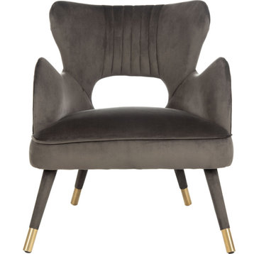 Blair Wingback Accent Chair - Shale, Gold