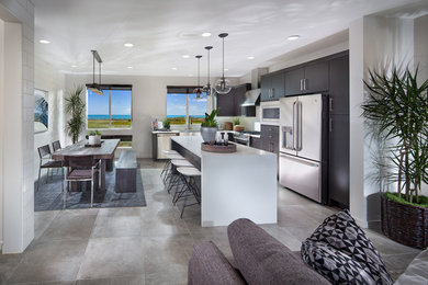 Design ideas for a beach style home design in Orange County.