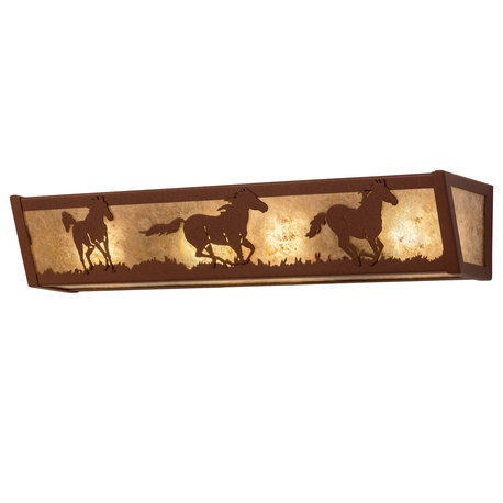 24W Running Horses Vanity Light