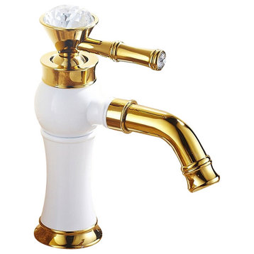 Fontana Torino Antique Style 360 Rotatable Deck Mount Sink Faucet