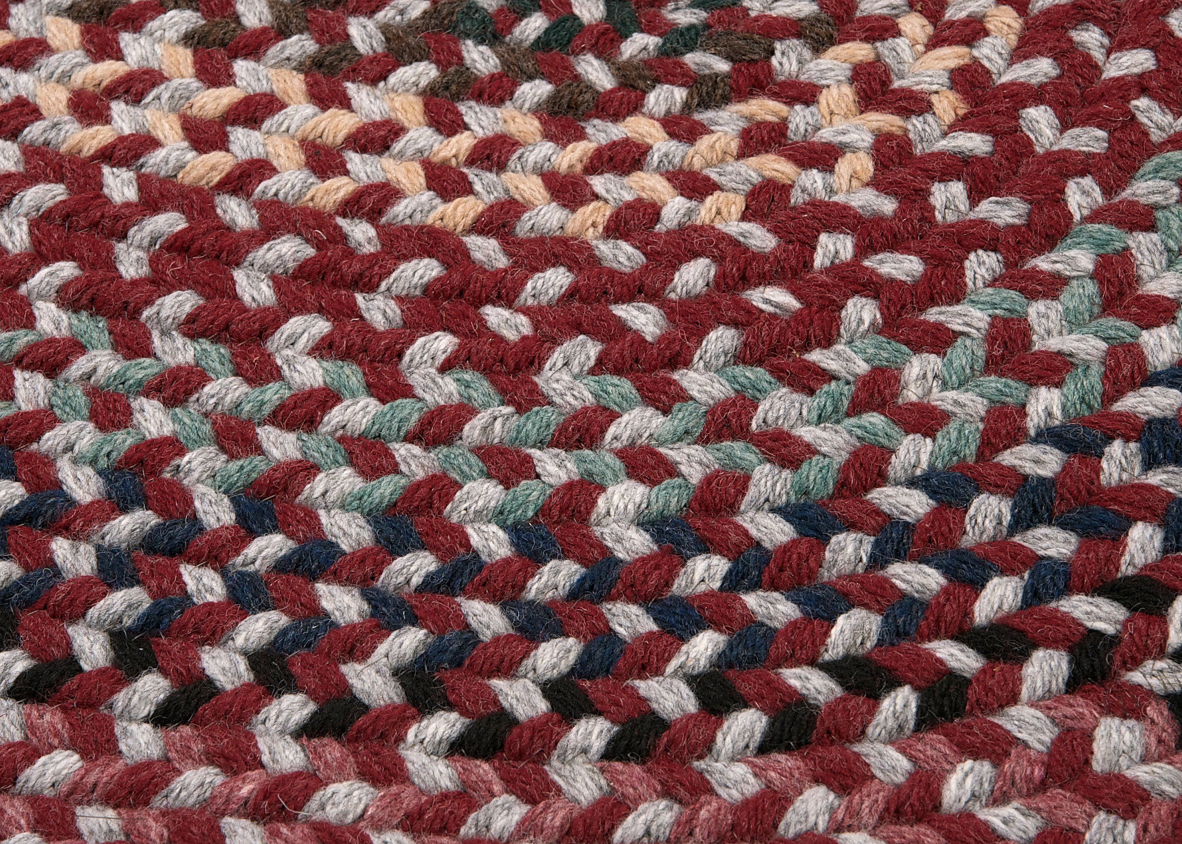 Boston Common Bordered Indoor Rug Traditional Wool BC52, 7'x7' Round ...