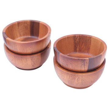Novica Handmade Daily Meal Wood Bowls (Set Of 4)