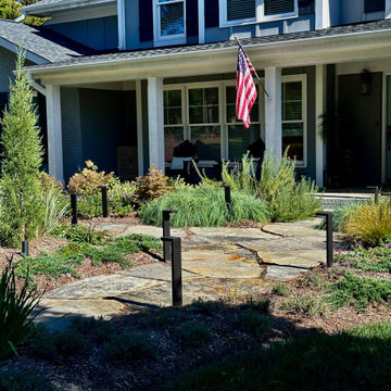 Concrete Sidewalk Becomes A Stroll Garden