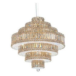 Schonbek Plaza 25 Light Pendant Lighting in  Stainless Steel finish - Lighting
