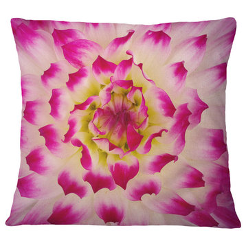 Smooth White Rose Flower Petals Floral Throw Pillow, 16"x16"