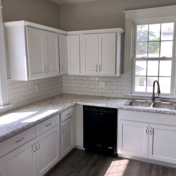 Geneseo, IL Quick House Flip-Painted White Cabinets Wilsonart Marmo Bianco