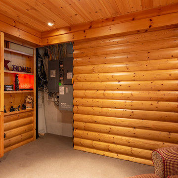Modern Log Cabin Basement Remodel in Ann Arbor, Michigan