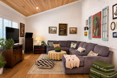 Inspiration for an eclectic family room remodel in Los Angeles