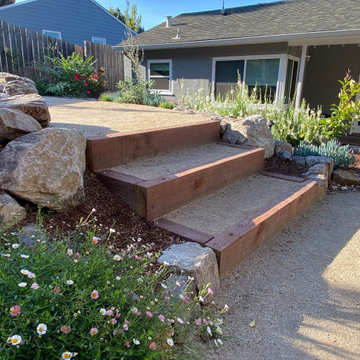 Decomposed Granite and Pressure Treated Fir Stairs