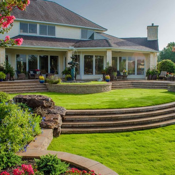 Lakeside Terraced Backyard