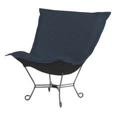 Puff Chair HOWARD ELLIOTT Dark Blue Sterling