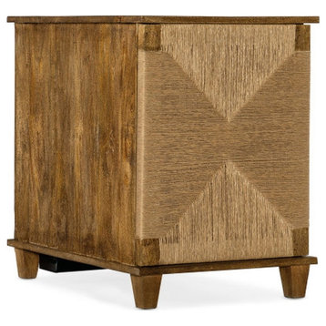Bowery Hill Commerce & Market Mango Solids Roped Accent Chest in Brown