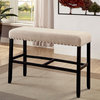 Bodie Contemporary Two-Tone Bar Height Bench, Black