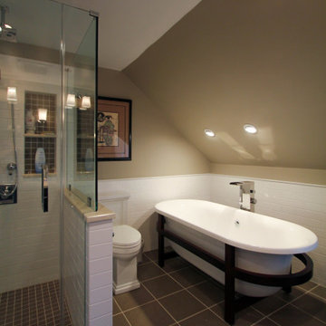 Pitched Ceiling With Recessed Lighting