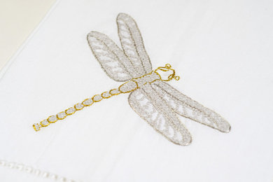 Hand Embroidered Dragonfly