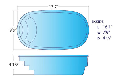 Citation II by Alaglas - Small Fiberglass Pool