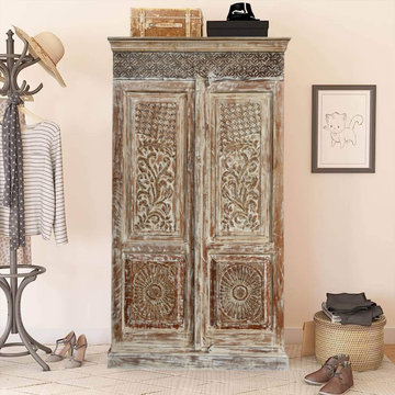 Bold & Moody Farmhouse Vibes: Antique Armoires and Rustic Charm