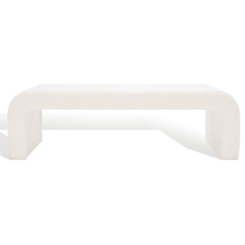 Safavieh Couture Caralynn Boucle Bench, White