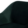 Nuevo Charlize Ash Solid Wood and Fabric Single Seat Sofa in Emerald Green