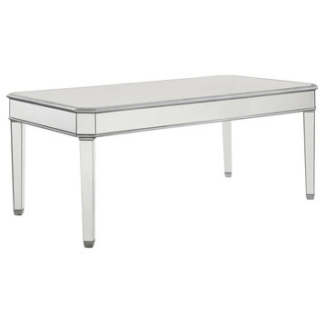 Rectangle Dining Table 60 In. X 32 In. X 30 In. In Silver Paint