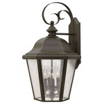HInkley - Hinkley Edgewater Large Wall Mount Lantern, Oil Rubbed Bronze - Edgewater's classic design features durable cast aluminum and brass construction in a rich Black or Oil Rubbed Bronze finish with clear seedy glass.
