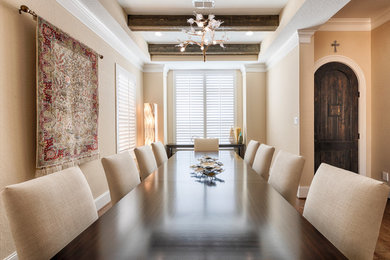 Dining room - transitional dining room idea in Houston