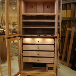 Custom Built-In Cigar Humidor - Wine And Bar Cabinets