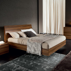 Rossetto Vela Walnut Platform Bed - $1,199.00 - Platform Beds