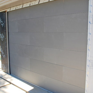 Zinc Clad Garage Doors w/ "Stretcher" Bond Pattern