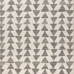 JONATHAN Y - Aisha Moroccan Triangle Geometric Area Rug, Cream/Gray, 5 X 8 - Inspired by vintage Moroccan tribal rugs, our modern version is power-loomed with a short pile. Rows of triangle symbols are woven in gray on a field of ivory; the mingled threads recall traditional handwoven rugs. Add some Bohemian style to your home with this easy-care rug.