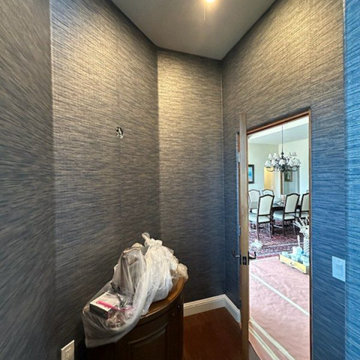 Wallpaper installation Powder room in Braintree