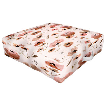 Deny Designs Alison Janssen Farmhouse Floral Pink Outdoor Floor Cushion