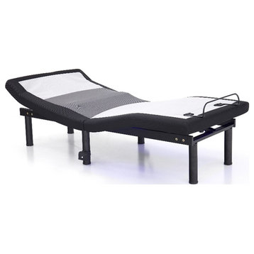 Furniture of America Virya Metal Black 3 Motor King Adjustable Bed
